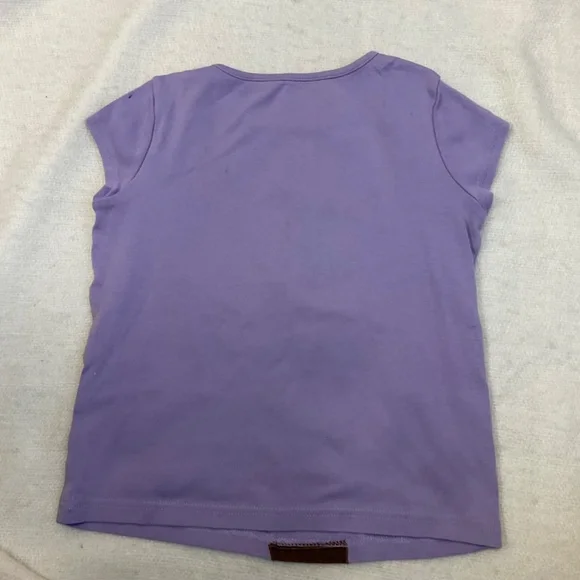 Gymboree Girl's Shirt Purple Giraffe Sequin Lilac Sz 7 - READ - Picture 5 of 8